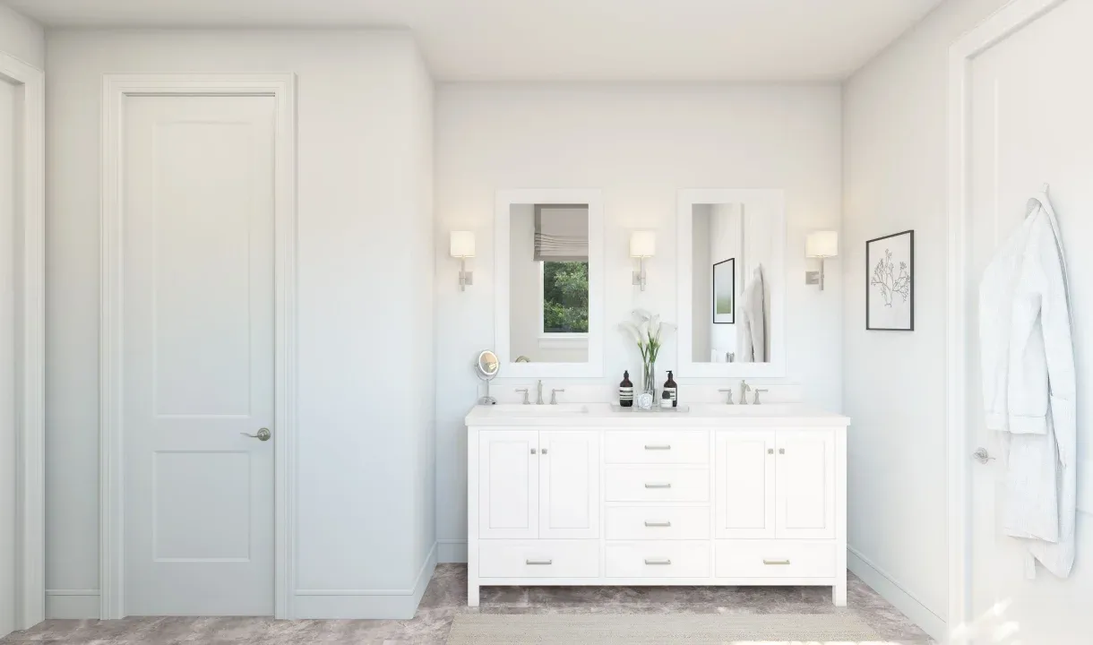 Primary bath with dual sinks
