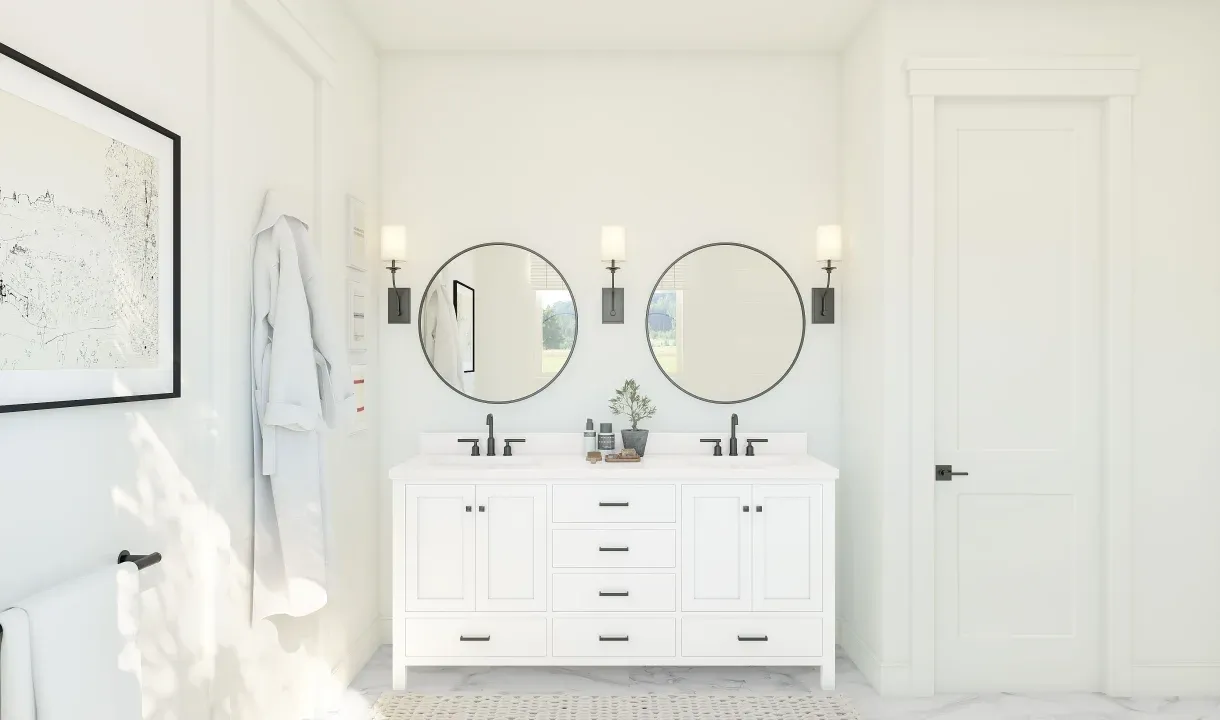 Primary bath with dual sinks