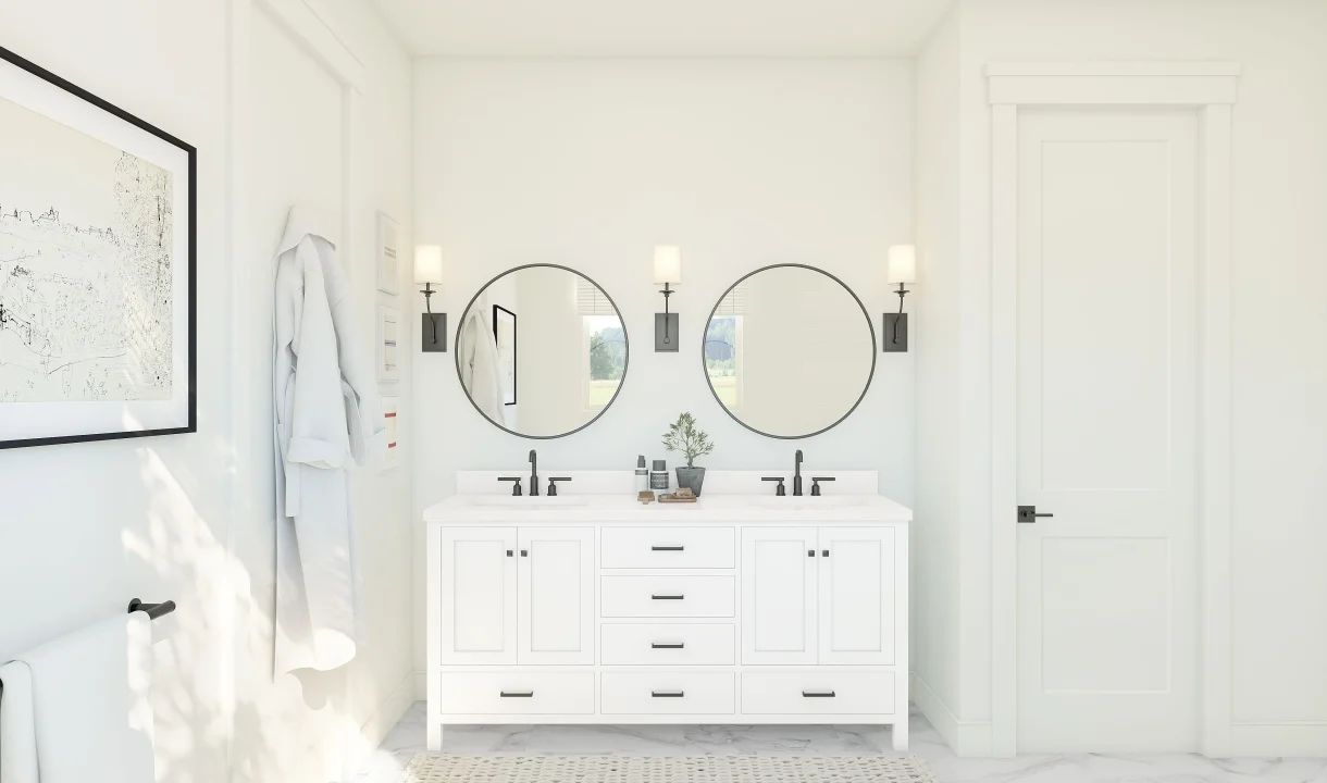 Primary bath with dual sinks