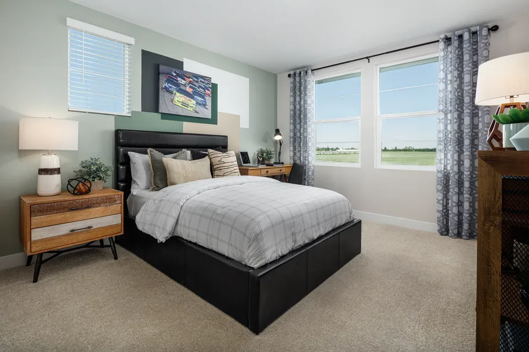 Extra suite with natural light and plush carpeting