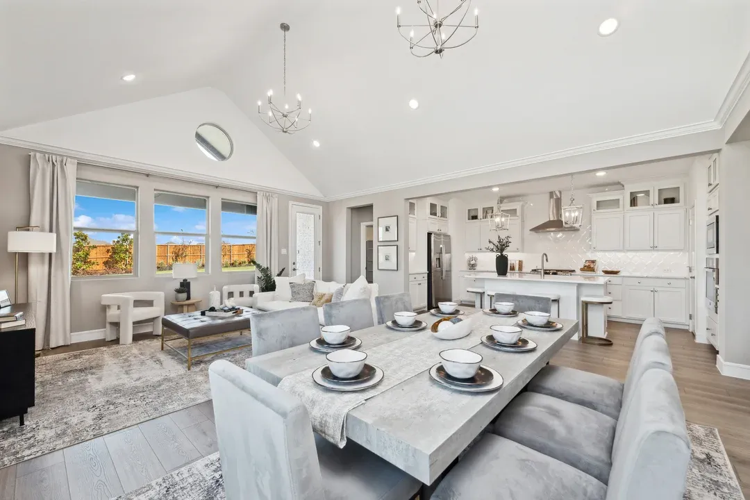 Bright and open great room overlooking kitchen