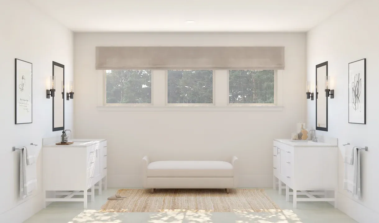 Dual vanities in primary bath