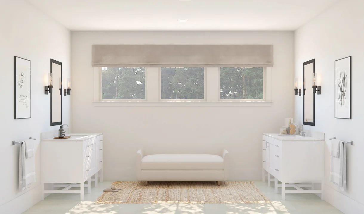 Dual vanities in primary bath