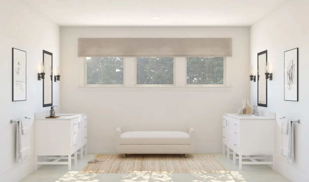 Dual vanities in primary bath