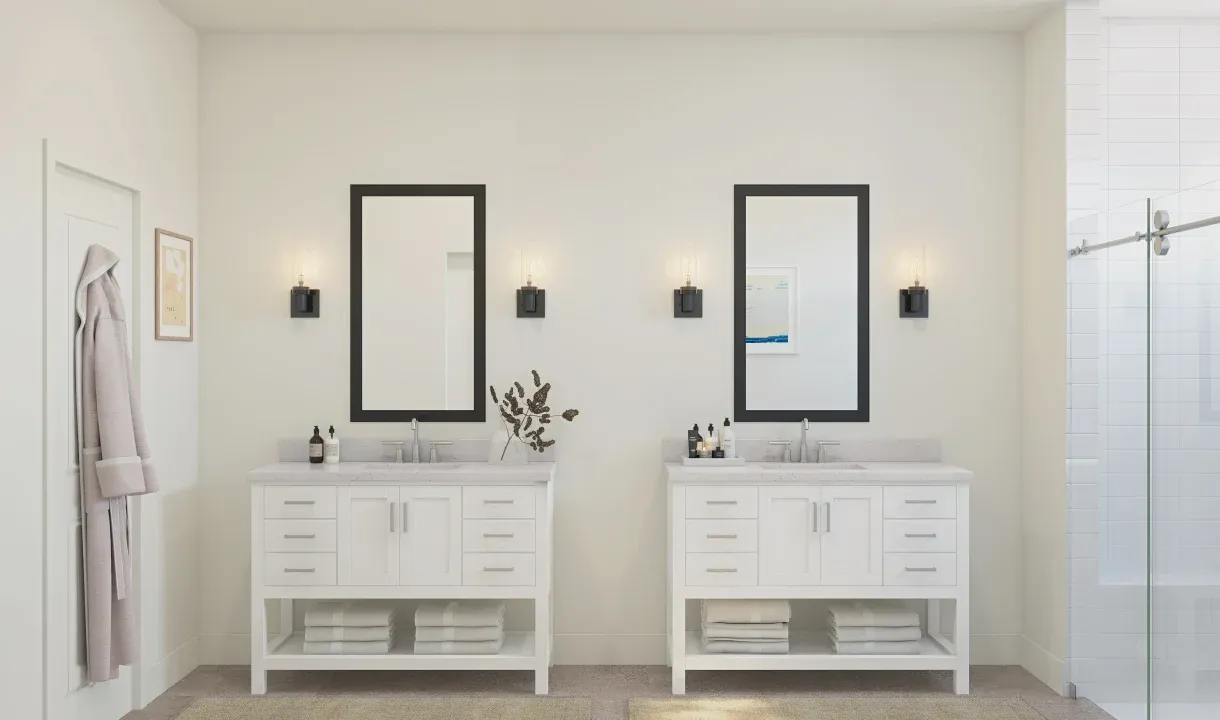 Primary Bath with dual vanities