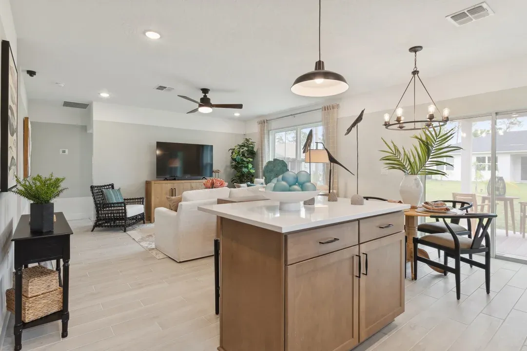 Island overlooking great room