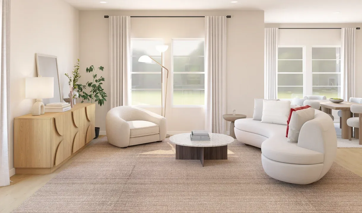 Great room with luxurious flooring