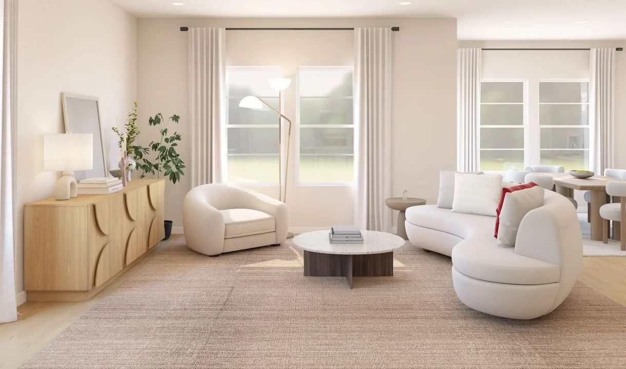 Great room with luxurious flooring