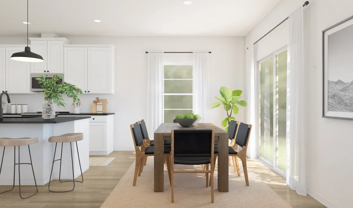 Dining area adjacent from kitchen