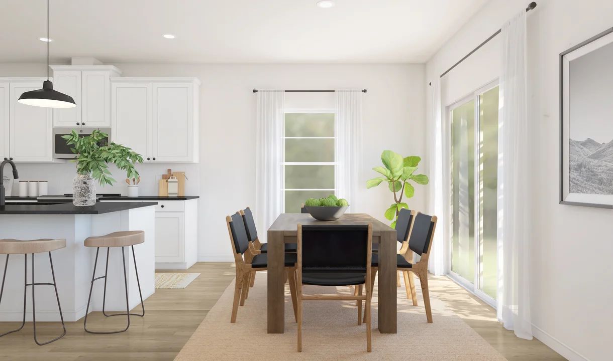 Dining area adjacent from kitchen