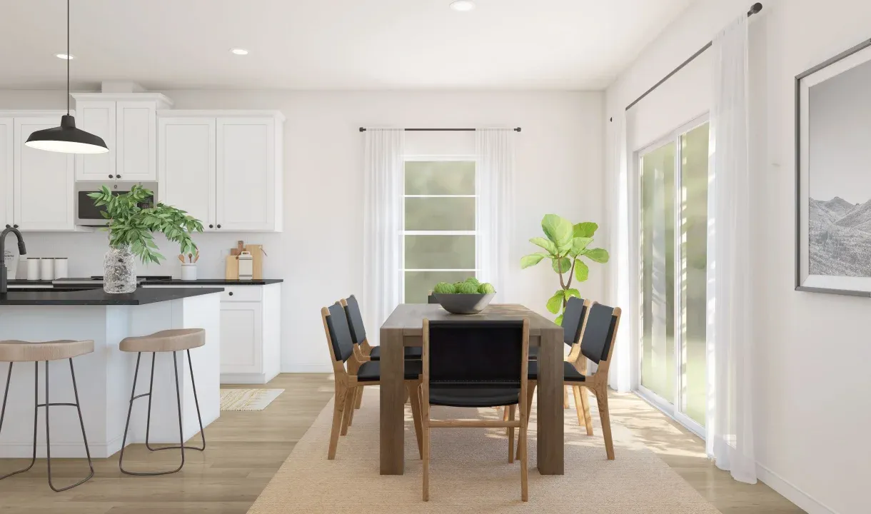 Dining area adjacent from kitchen