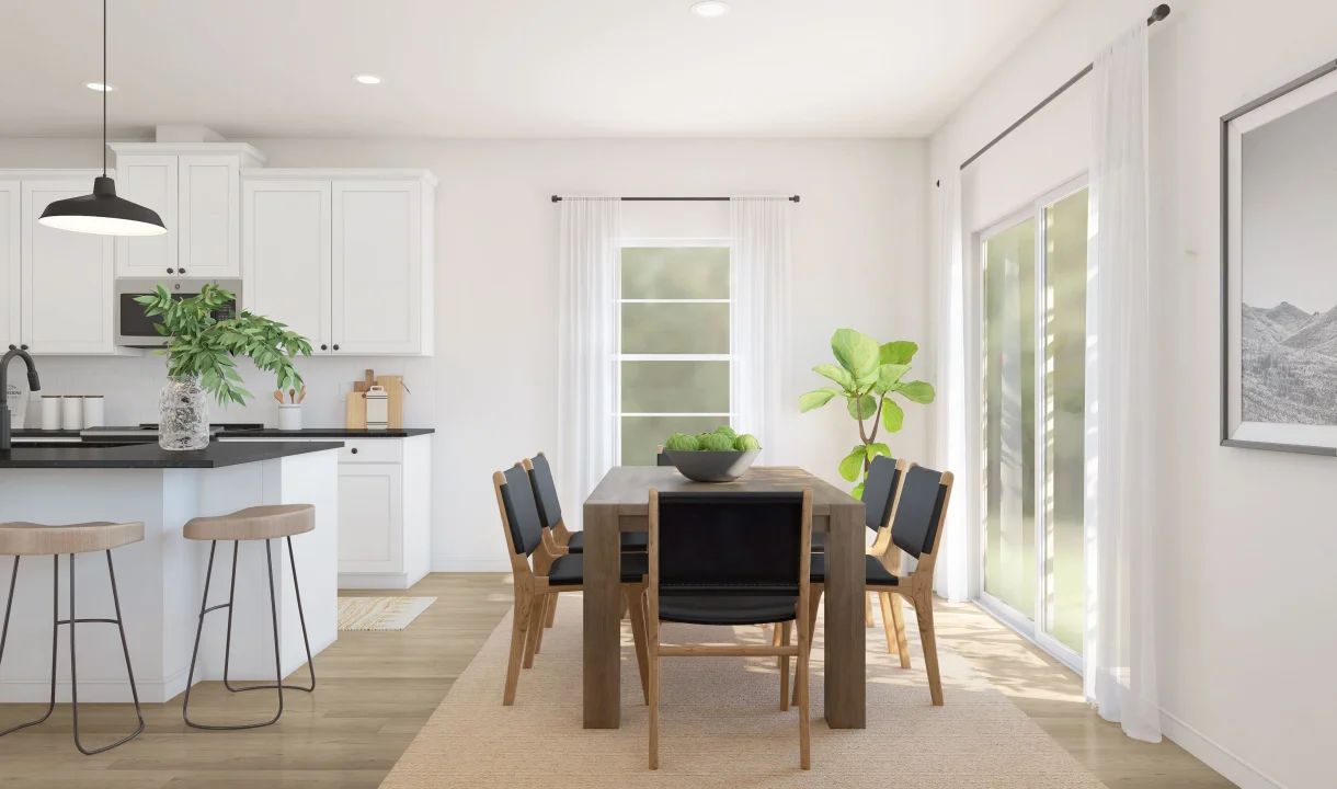 Dining area adjacent from kitchen