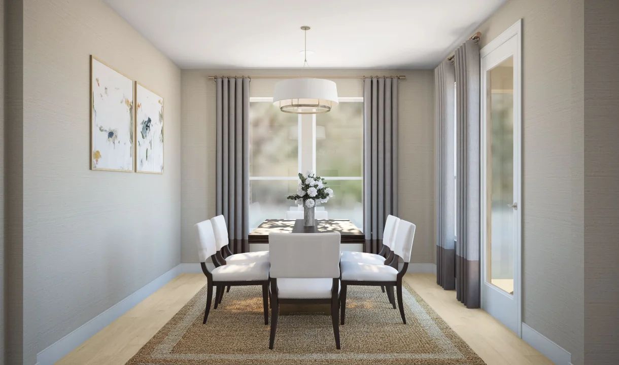 Dining area adjacent from kitchen
