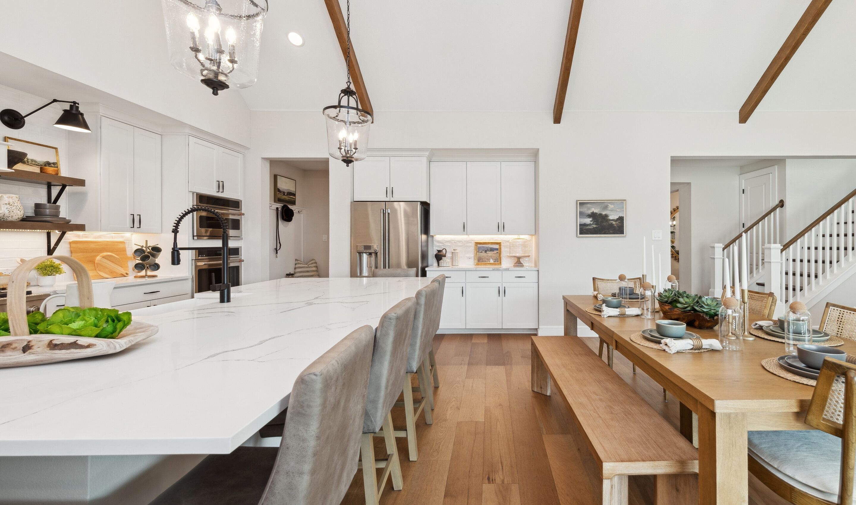 Kitchen with quartz countertops