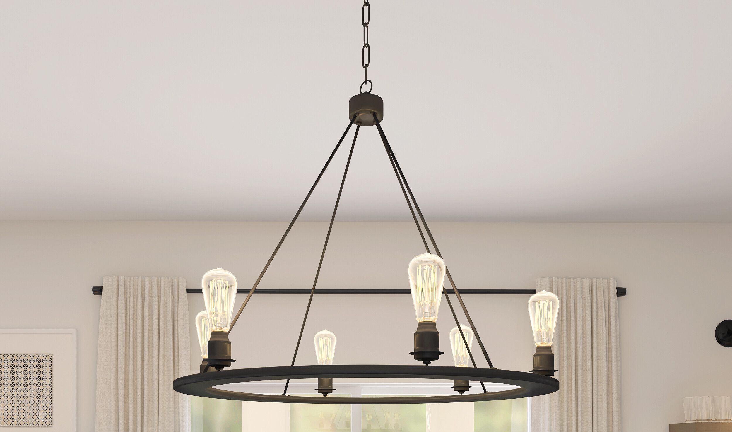 Chandelier in Dining Area