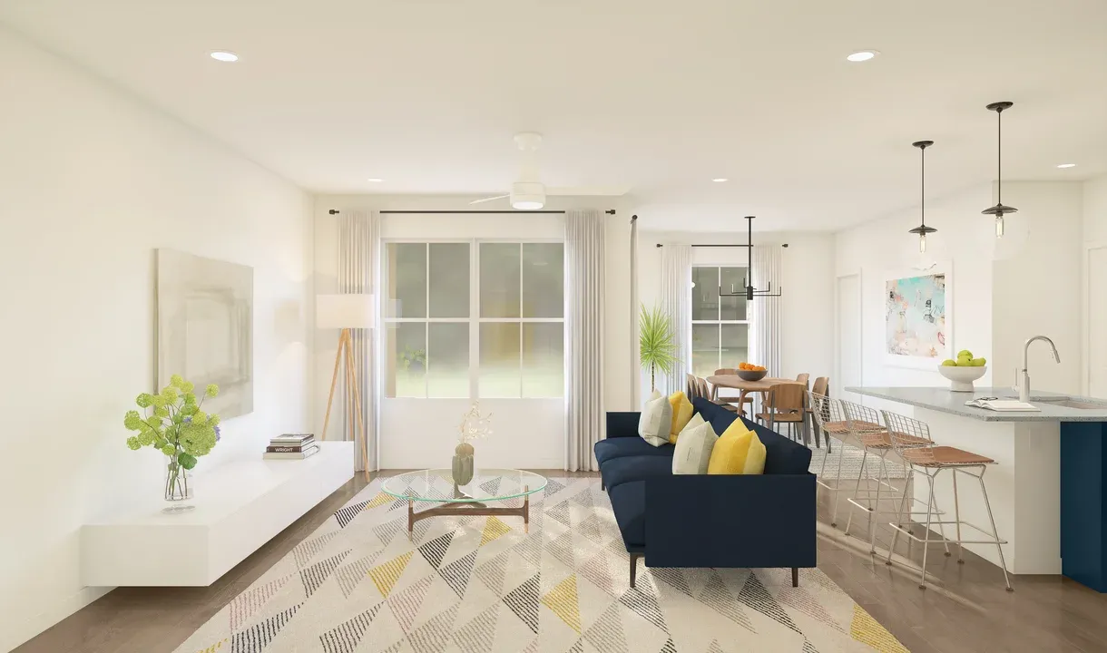 Great room with tile flooring