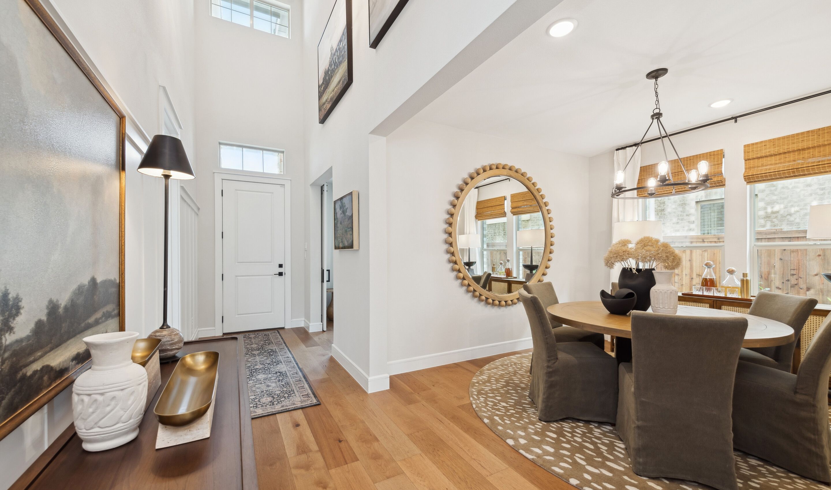 Foyer with dining room