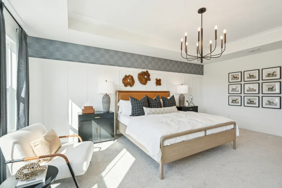 Primary suite with tray ceiling