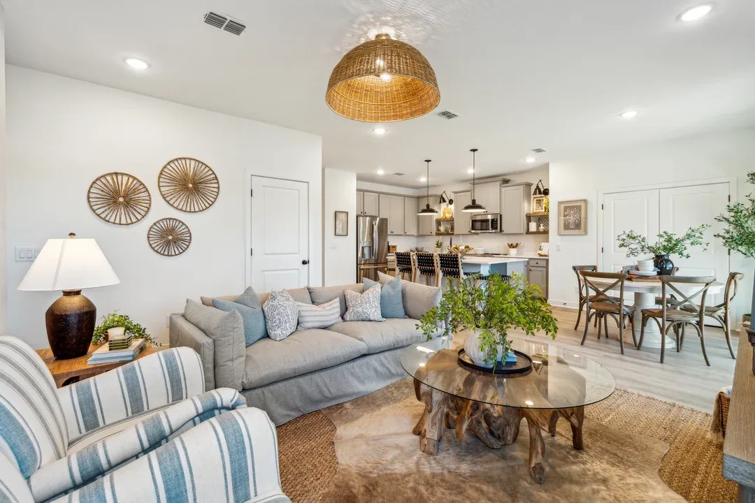 Open concept living spaces