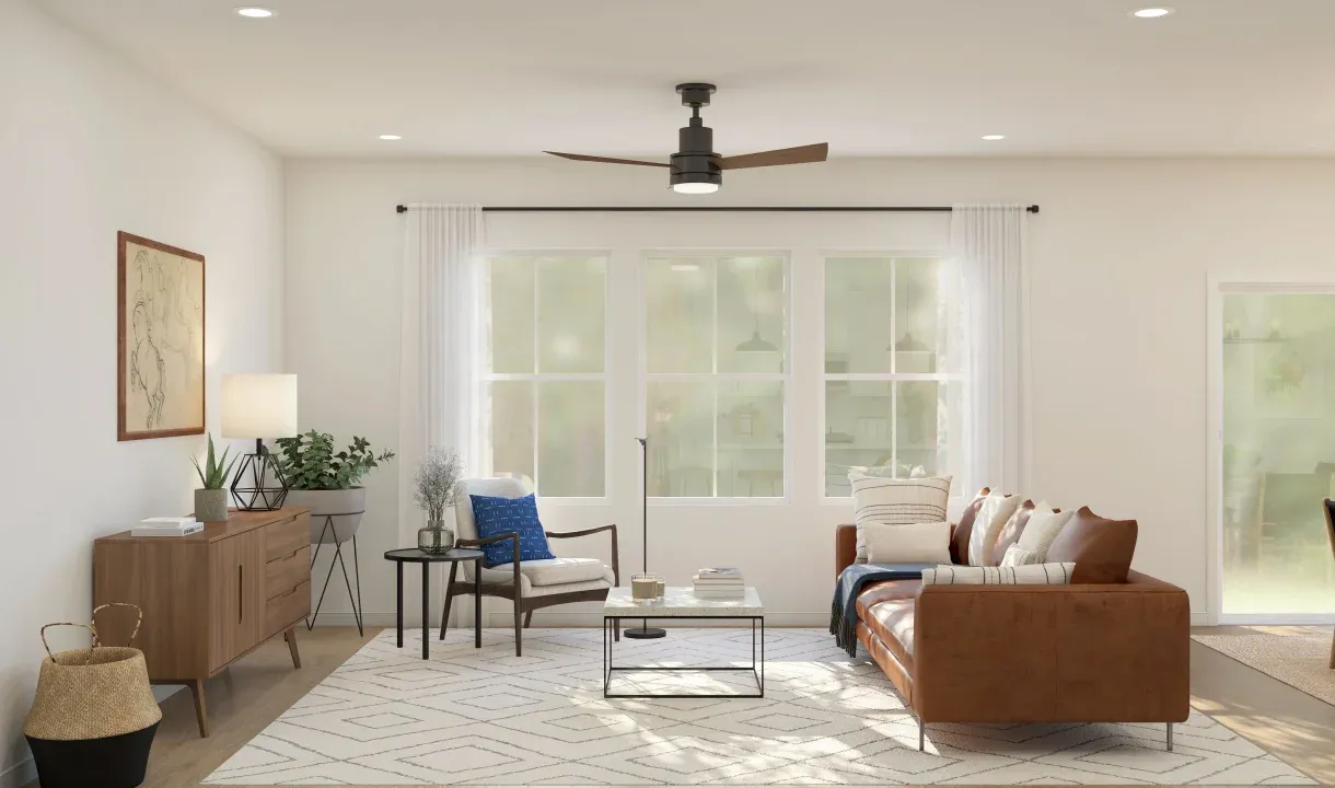Great room with tile flooring