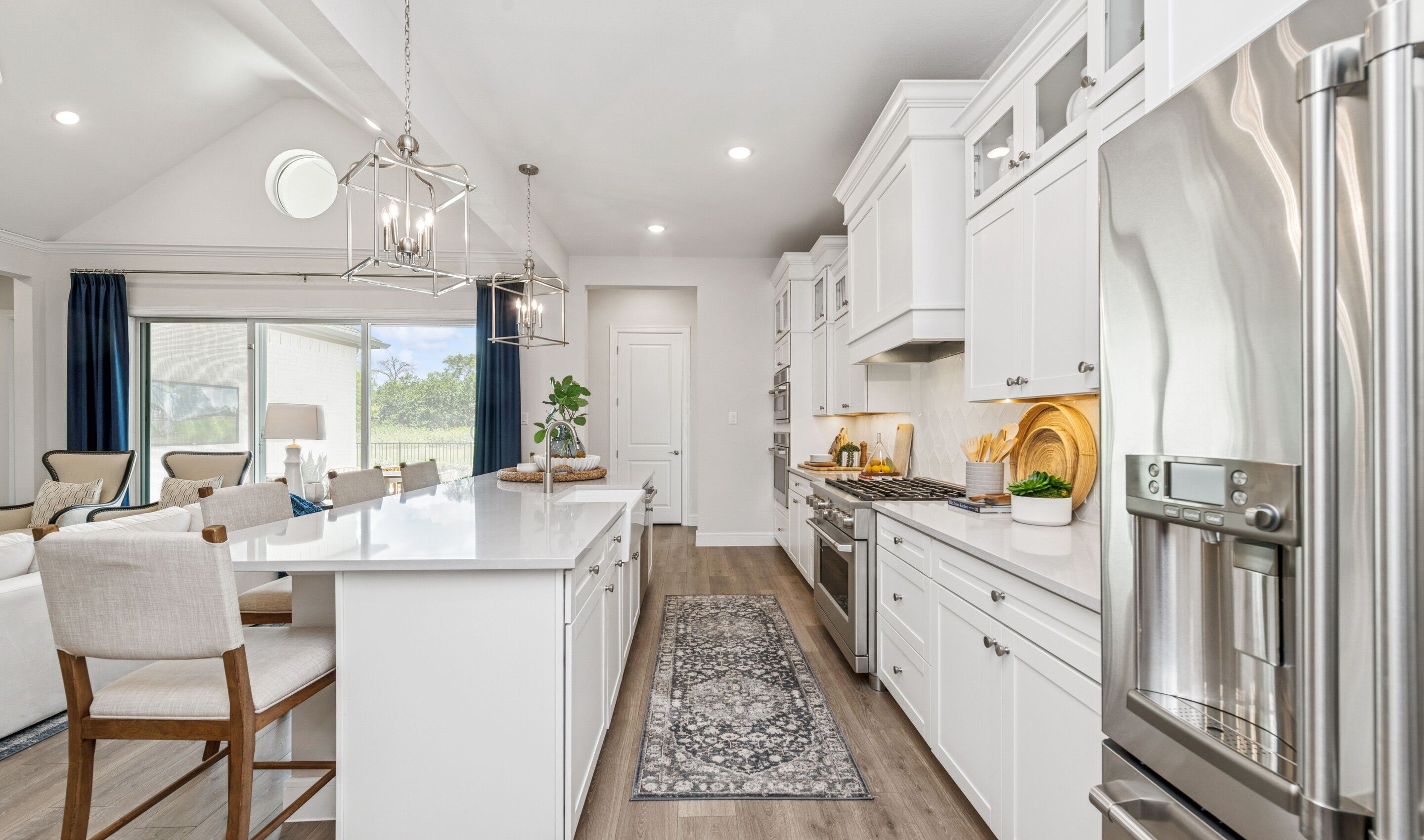 Kitchen with stainless steel appliances