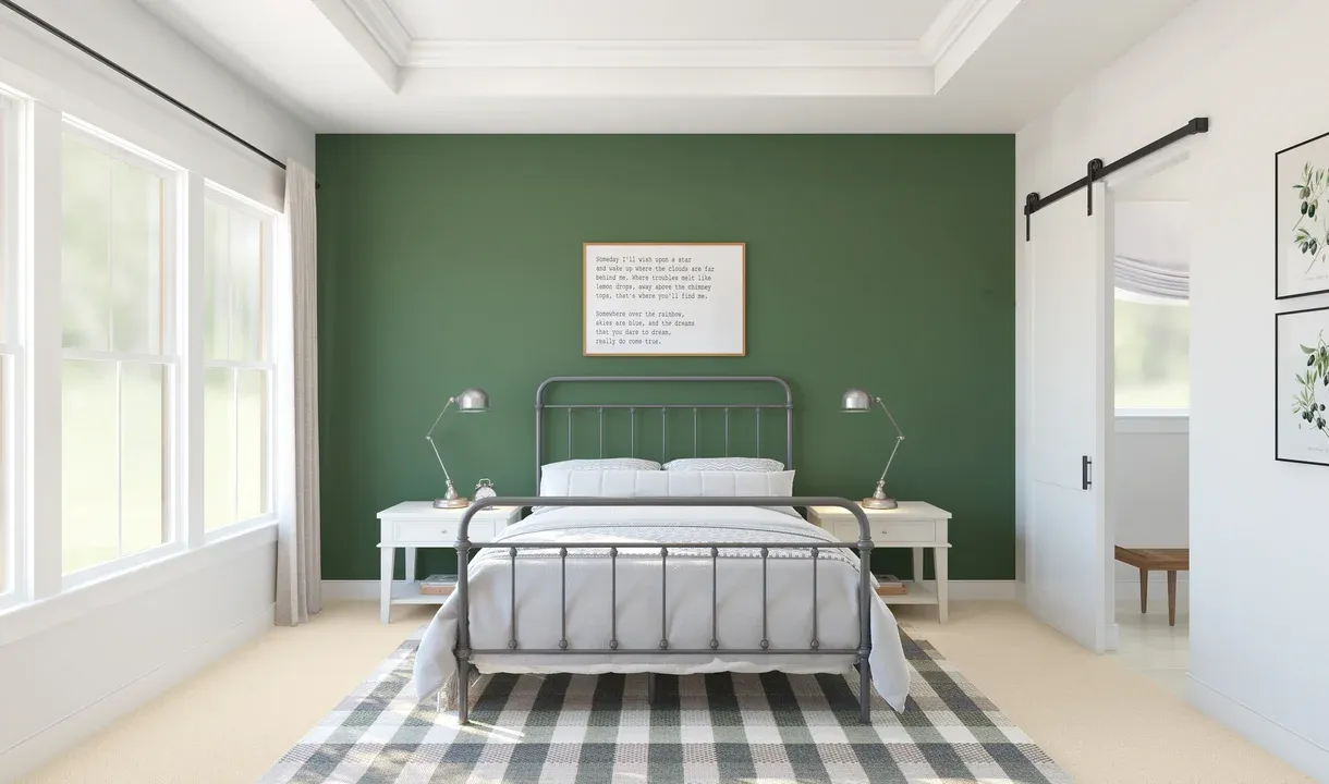 Primary suite with tray ceiling