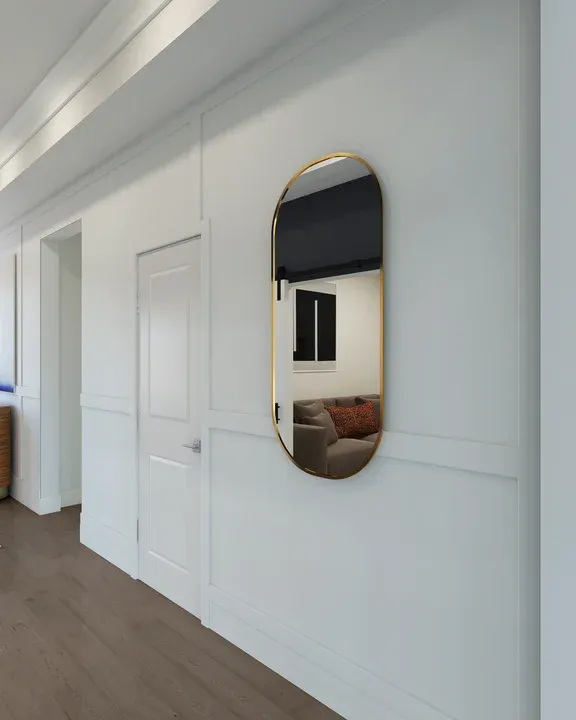 Foyer with decorative feature wall