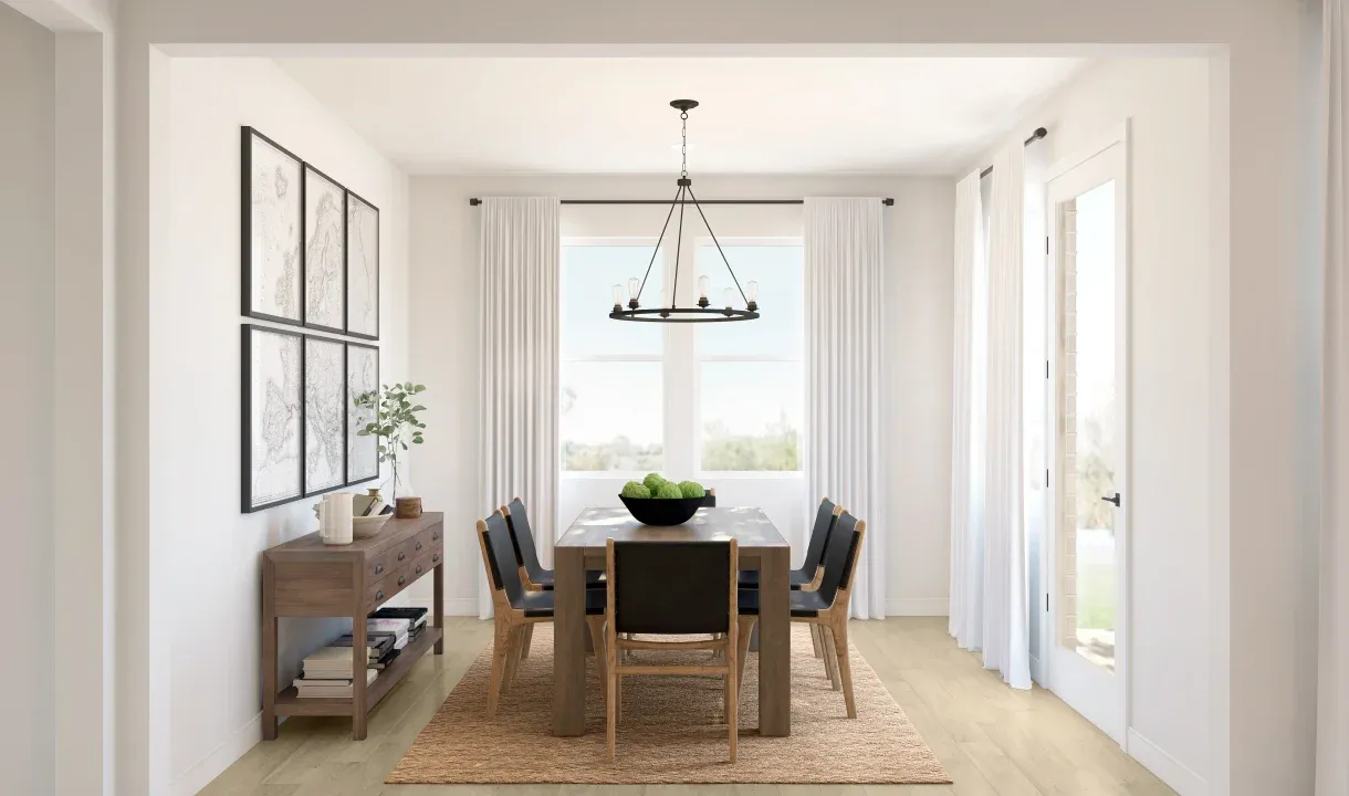 Dining room with access to covered patio
