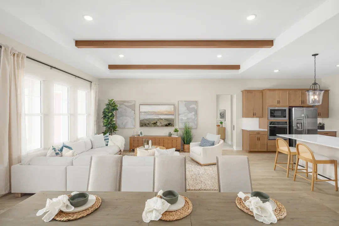 Dining area overlooking great room