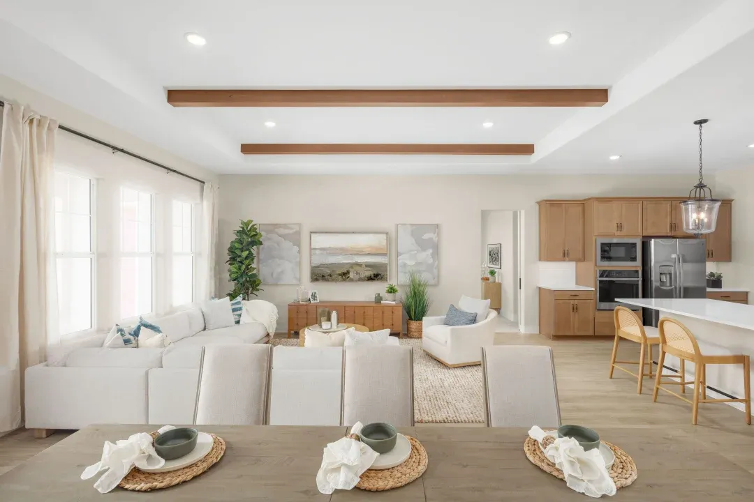 Dining area overlooking great room