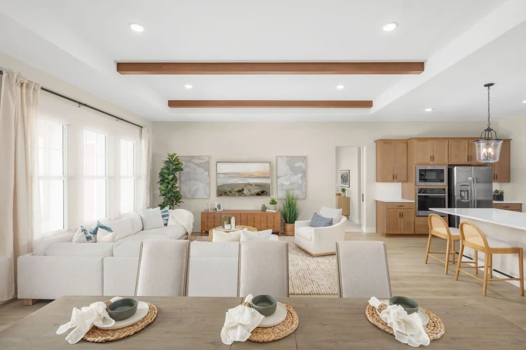 Dining area overlooking great room