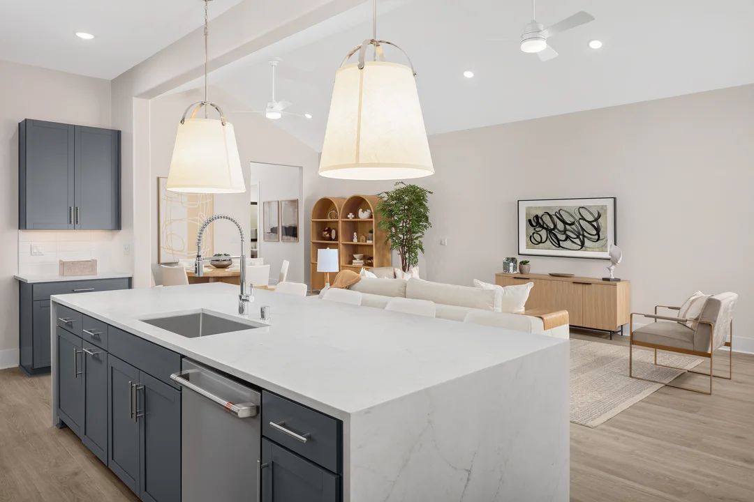 Kitchen overlooking great room