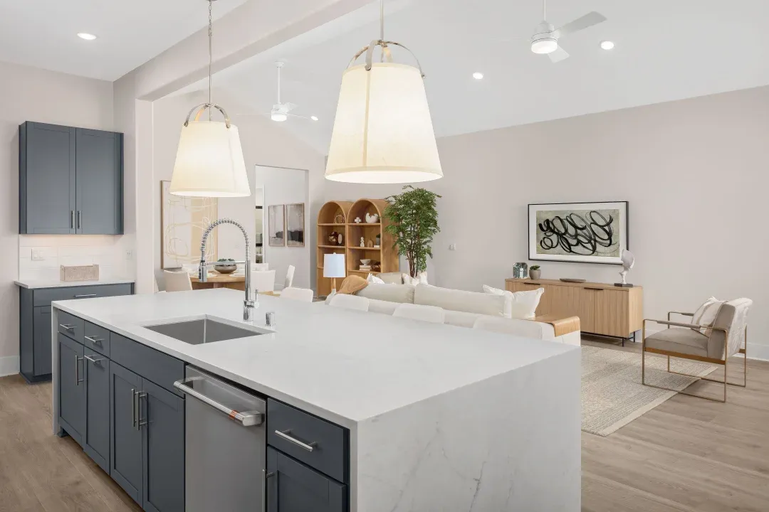 Kitchen overlooking great room