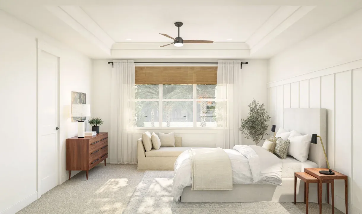 Primary suite with feature wall