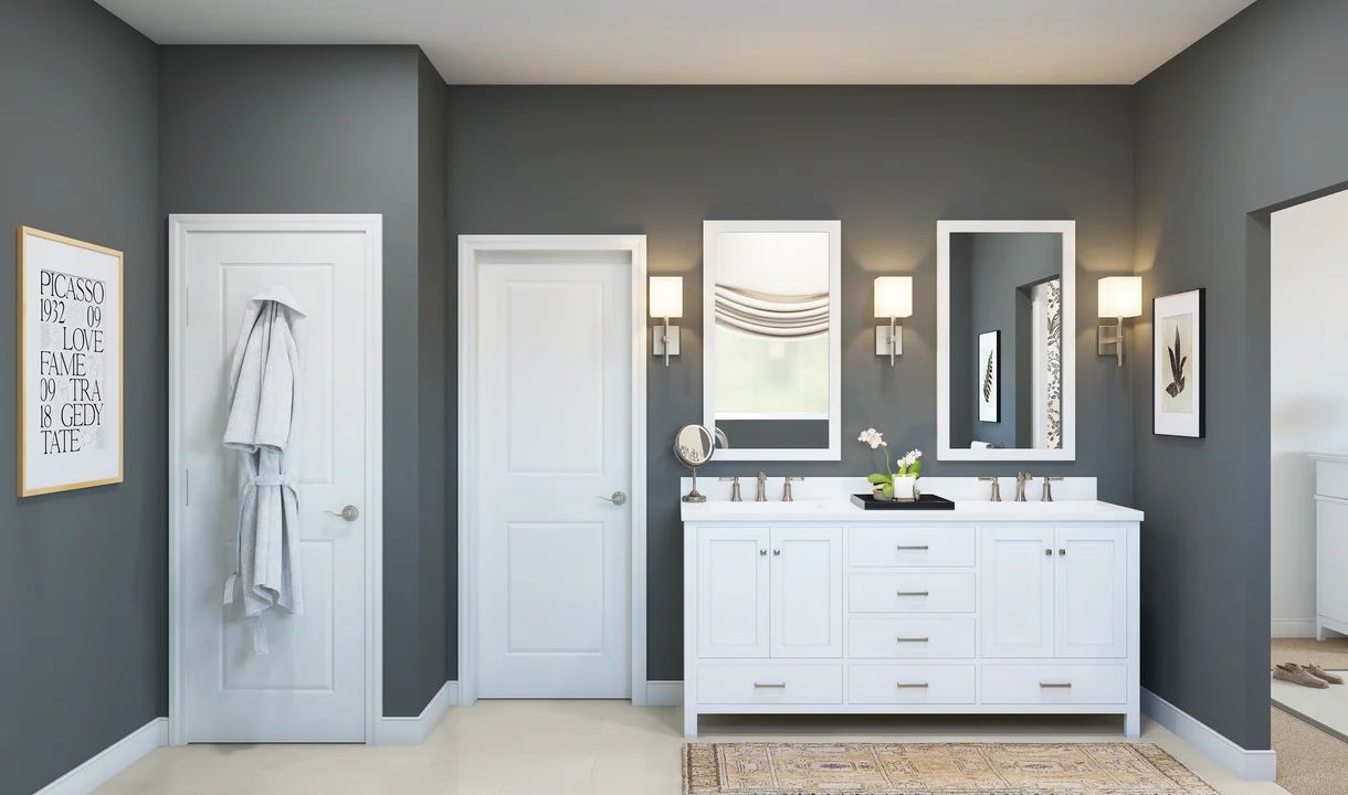 Primary bath with dual sinks
