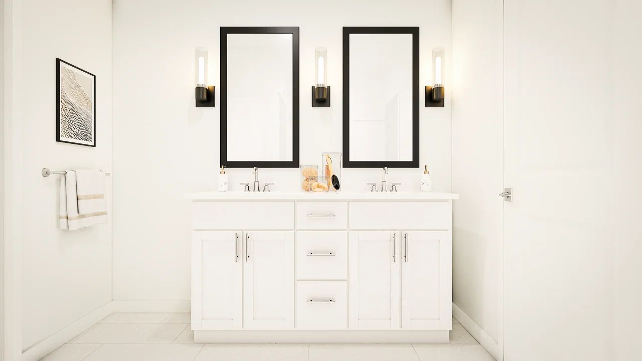 Primary bath with dual sinks