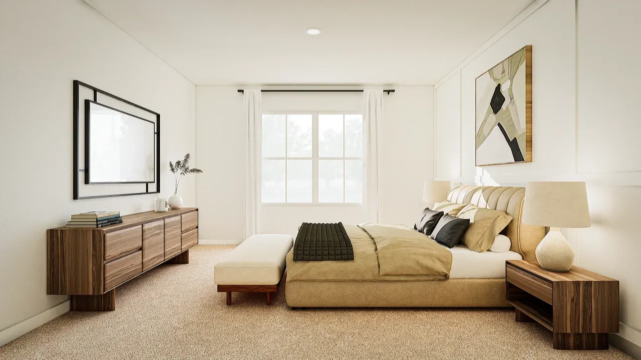 Plush carpet in primary suite