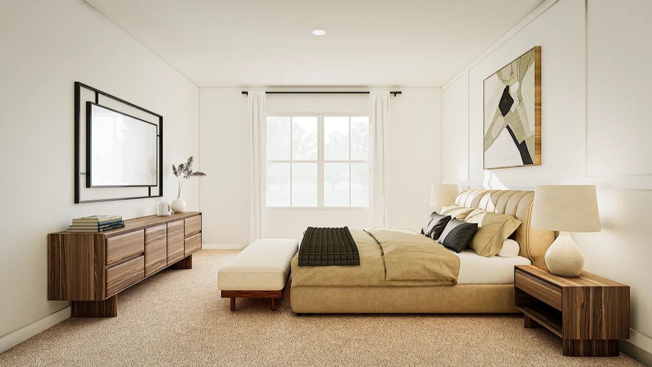 Plush carpet in primary suite