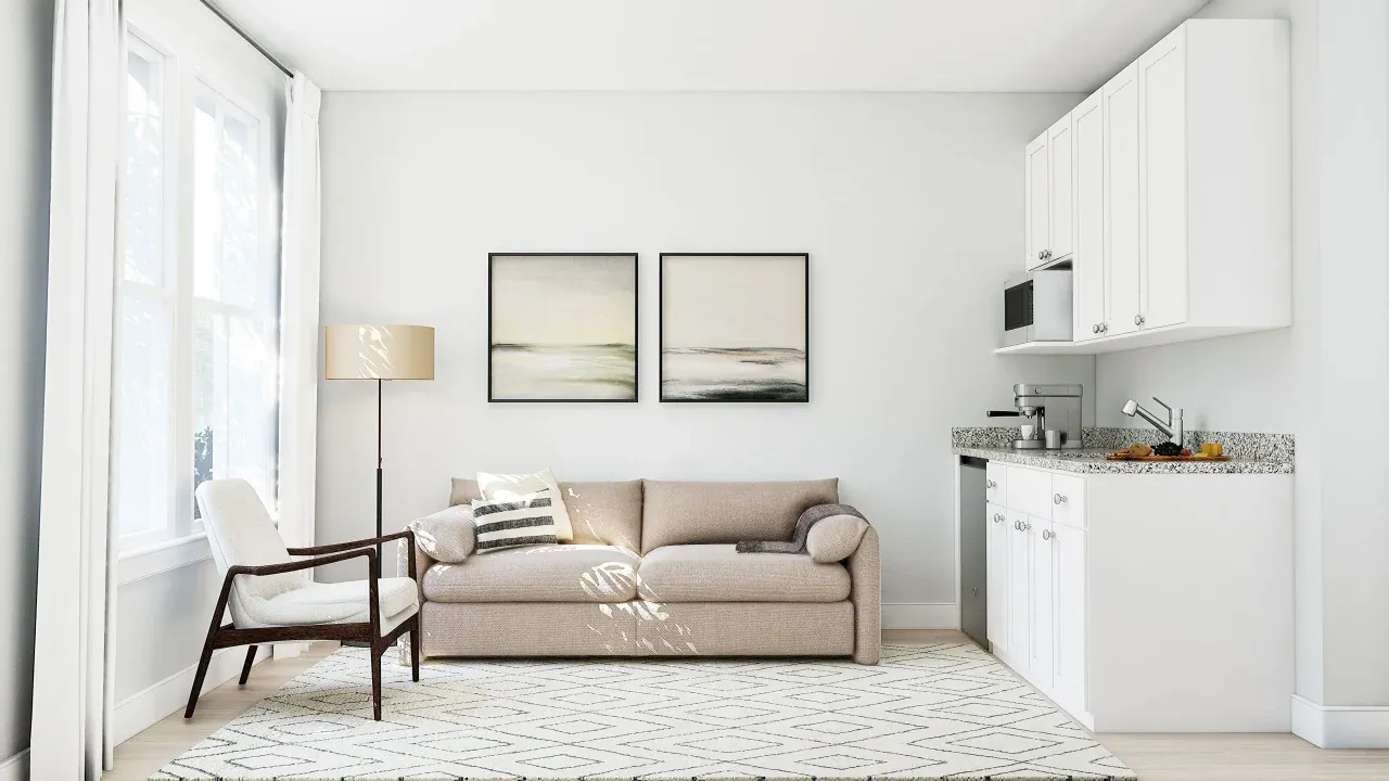 Extra Suite Plus Living Room Kitchenette