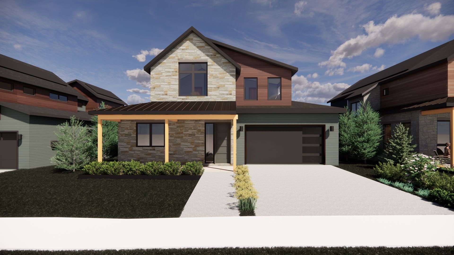 1040 Locust Ave showcases Exterior Color Palette 1.