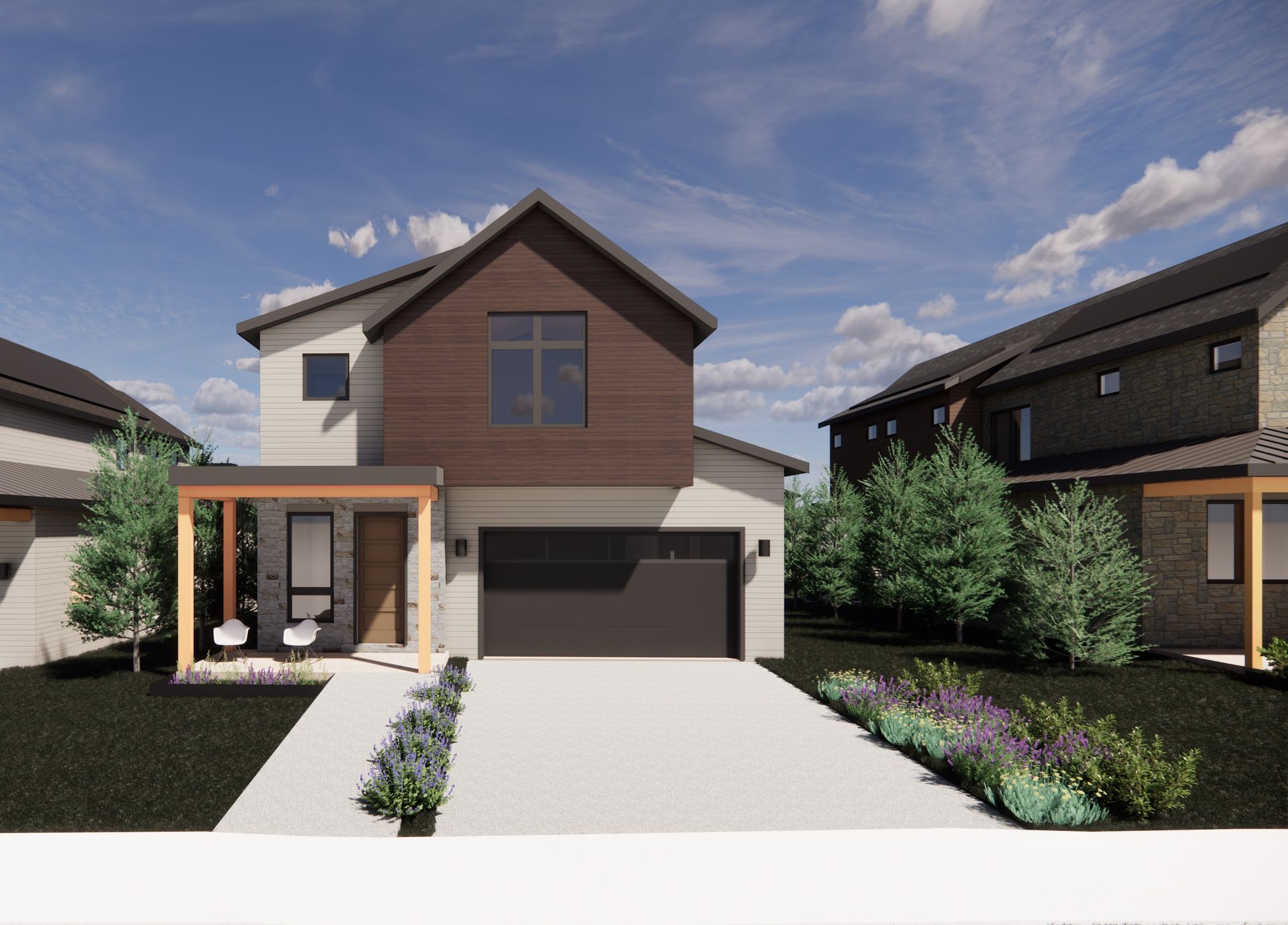 The Sage in Exterior Color Palette 4 - a soft, refined combination that offers a clean, contemporary presence.
