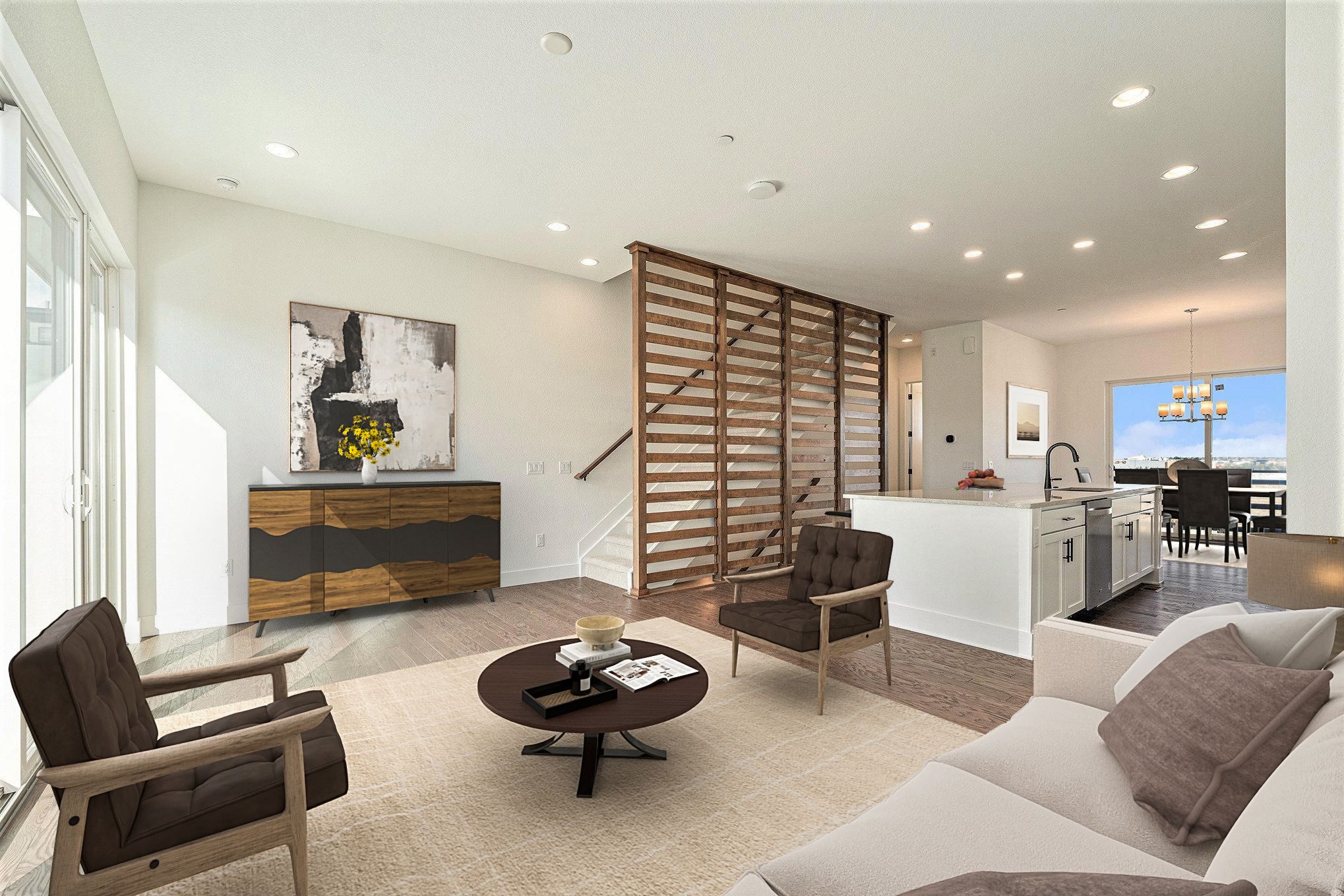 Photos including furniture are virtually staged; furniture is not included with this home.