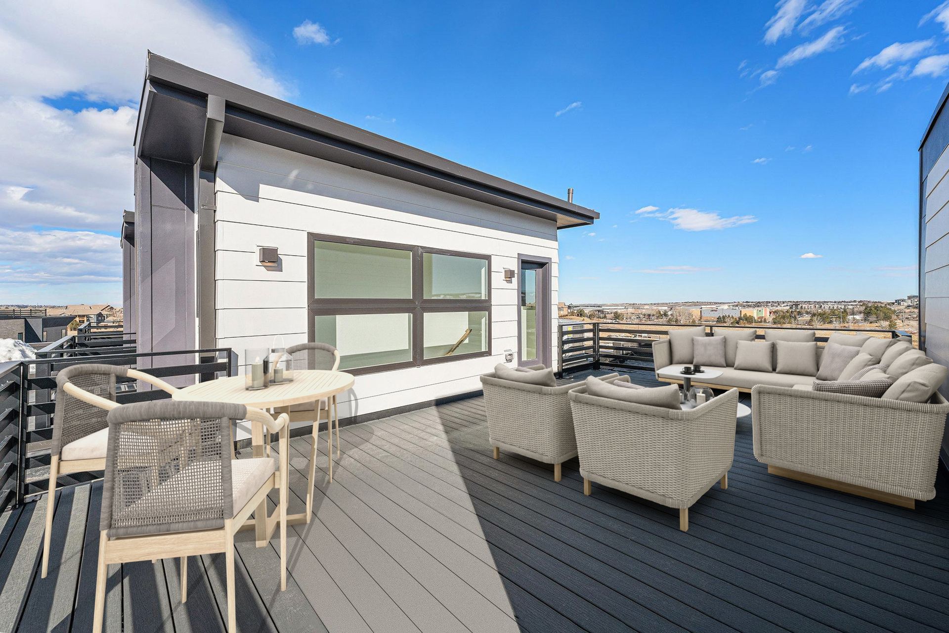 Photos including furniture are virtually staged; furniture is not included with this home.