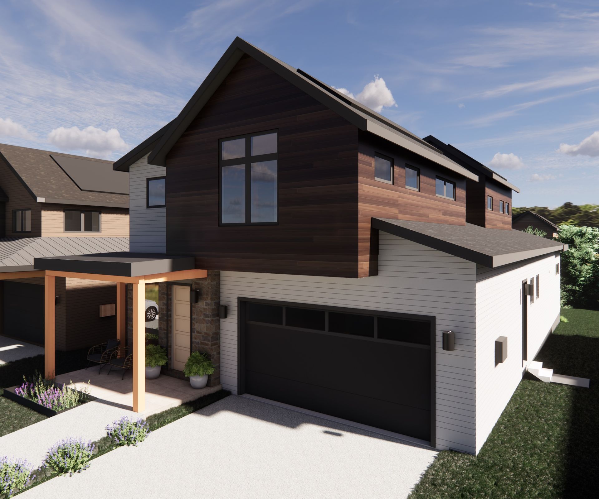 Welcome to 1090 Locust Ave. Step inside The Sage, part of Koelbel Communities stunning new single-family home collection in North Boulder, shown here in Exterior Color Palette 3.