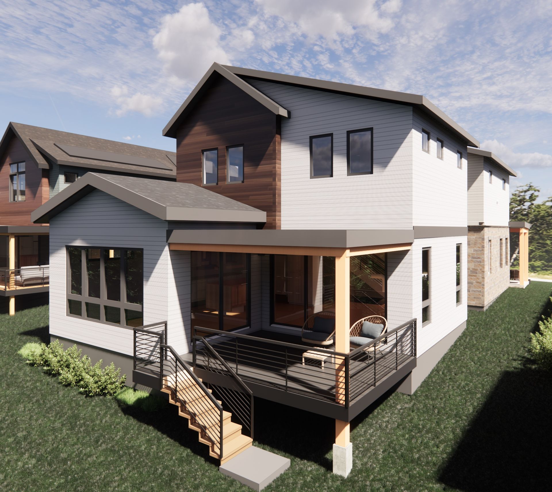 Step out onto the covered back deck—an extension of the living room—perfect for morning coffee, evening cocktails, or hosting gatherings. With space for dining and lounging, this outdoor retreat enhances the homes effortless livability.