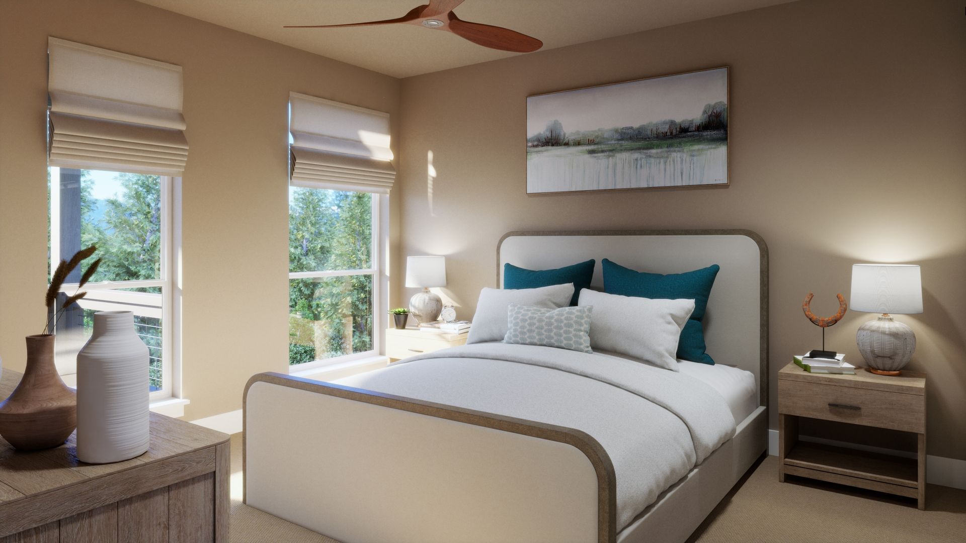 Main-floor living designed for comfort and convenience. This inviting primary bedroom offers a peaceful retreat with abundant natural light and a warm, thoughtful design.