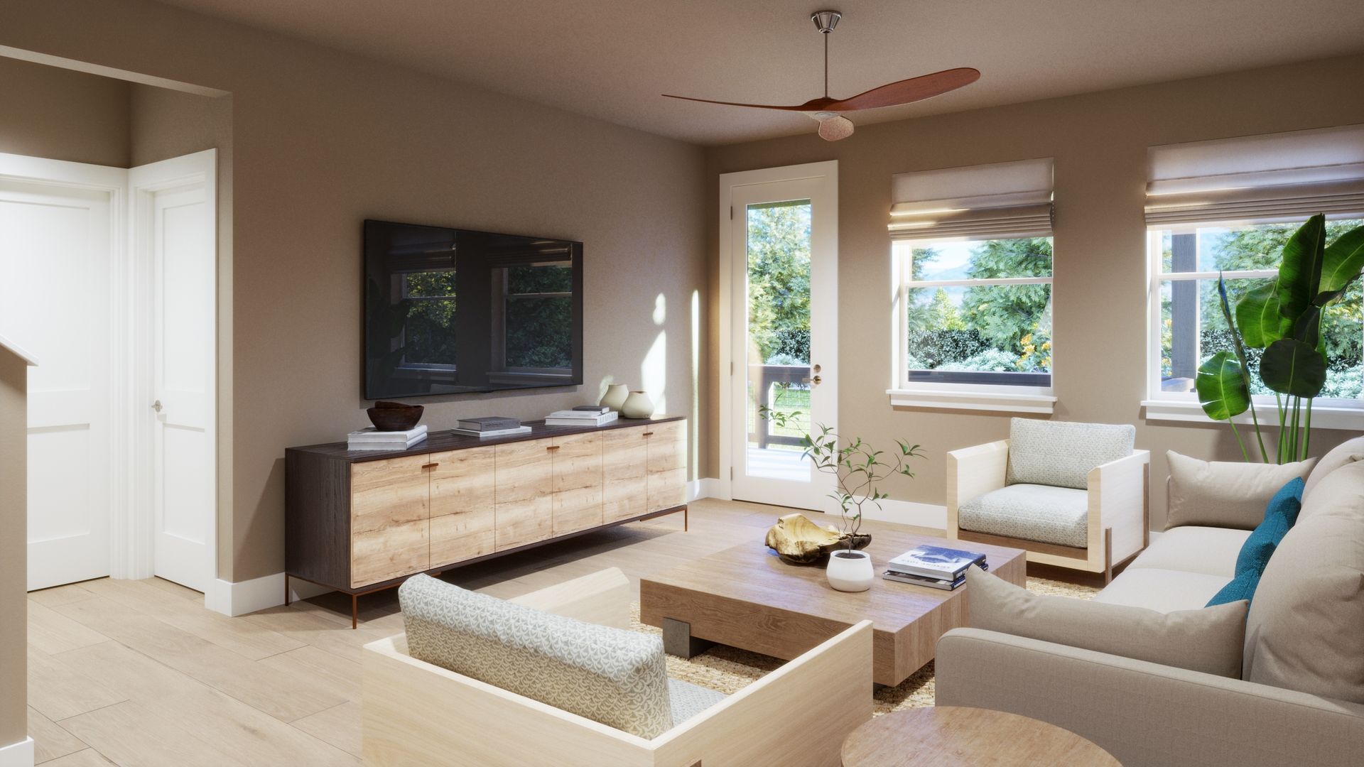 A versatile lower-level retreat designed for relaxation and connection. This family and rec room offers a comfortable space for movie nights, entertaining, or simply unwinding at home.