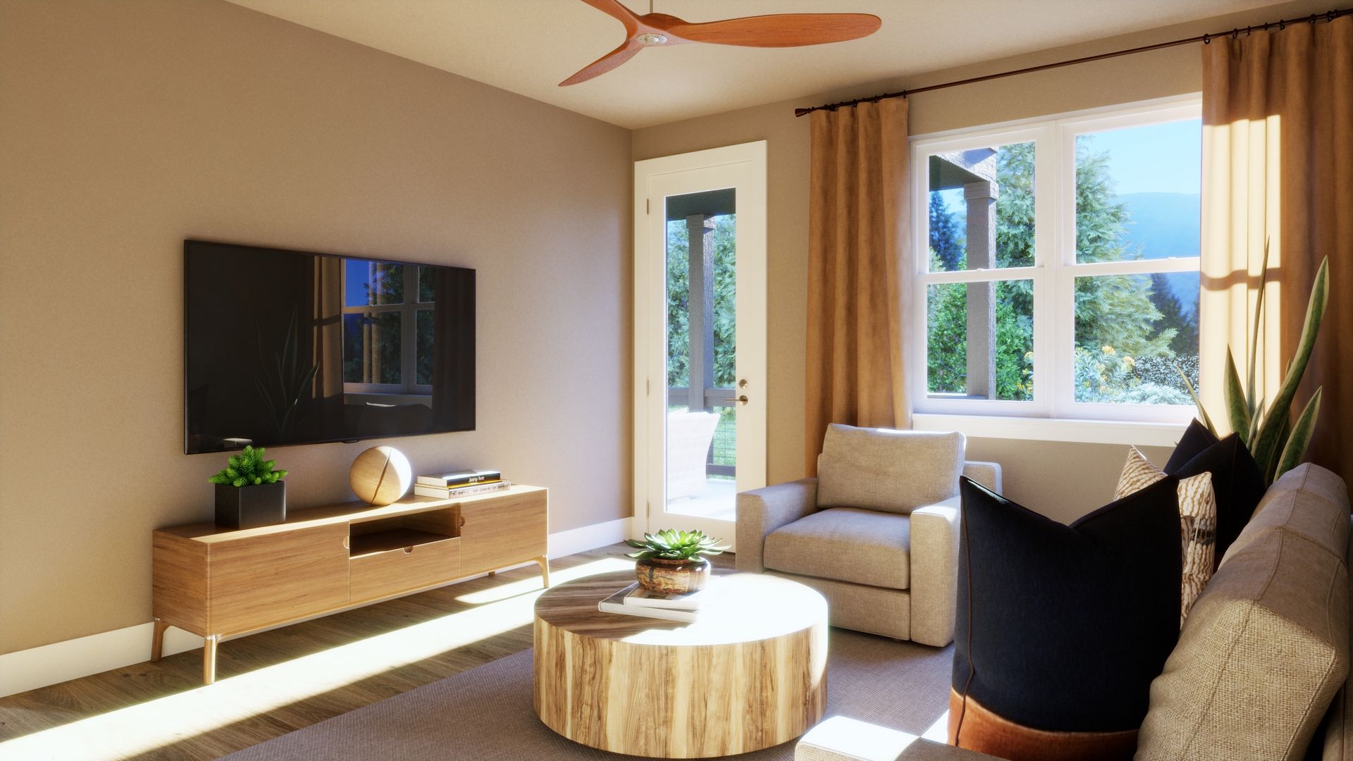 A versatile lower-level retreat designed for relaxing and entertaining. This family and rec room offers a comfortable place to unwind with convenient access to the lower-level deck for an easy connection to the outdoors.