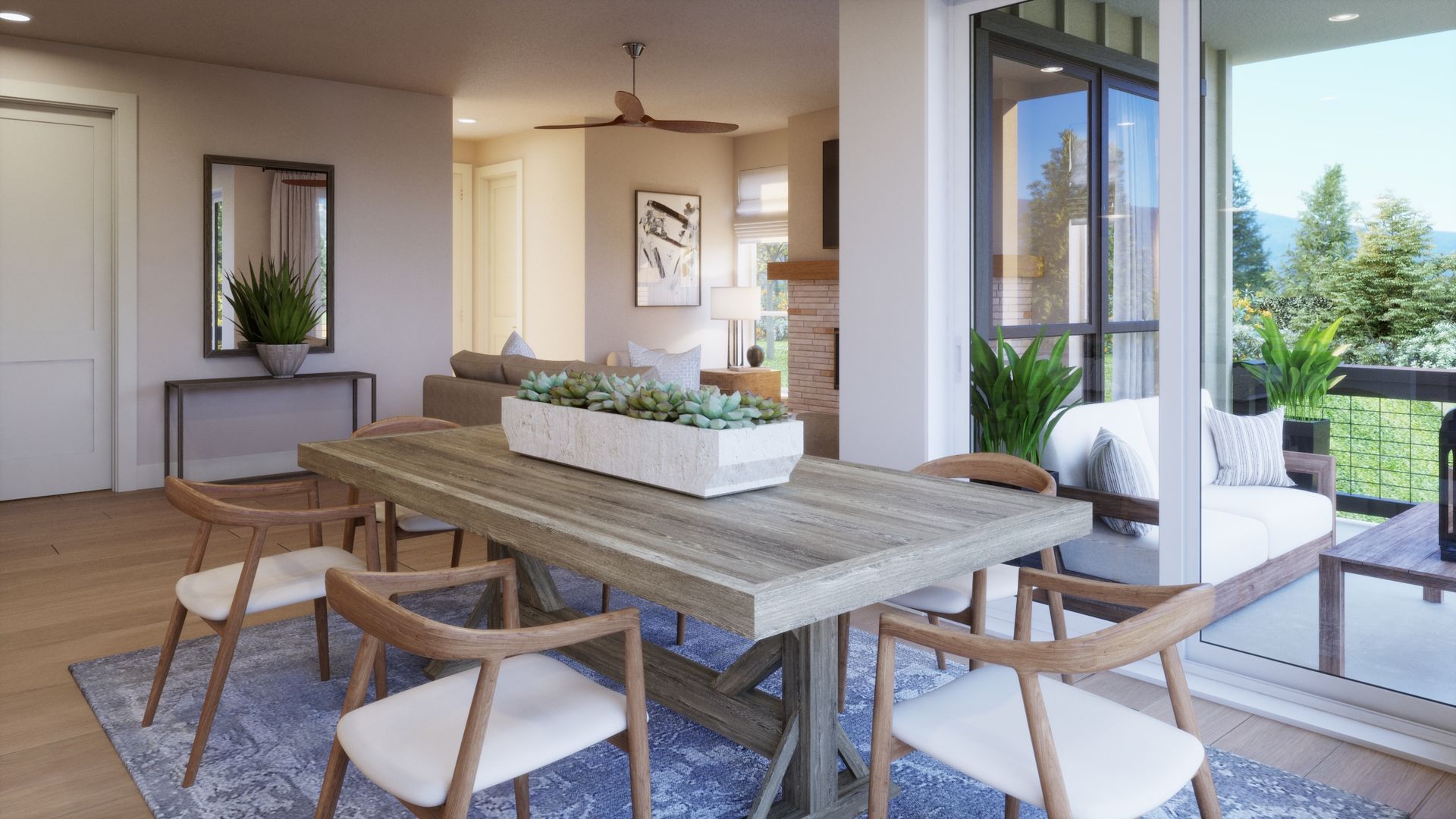 Designed for gathering and connection. This inviting dining space flows seamlessly into the kitchen, creating an open and welcoming setting for everyday meals, entertaining, and time spent together.