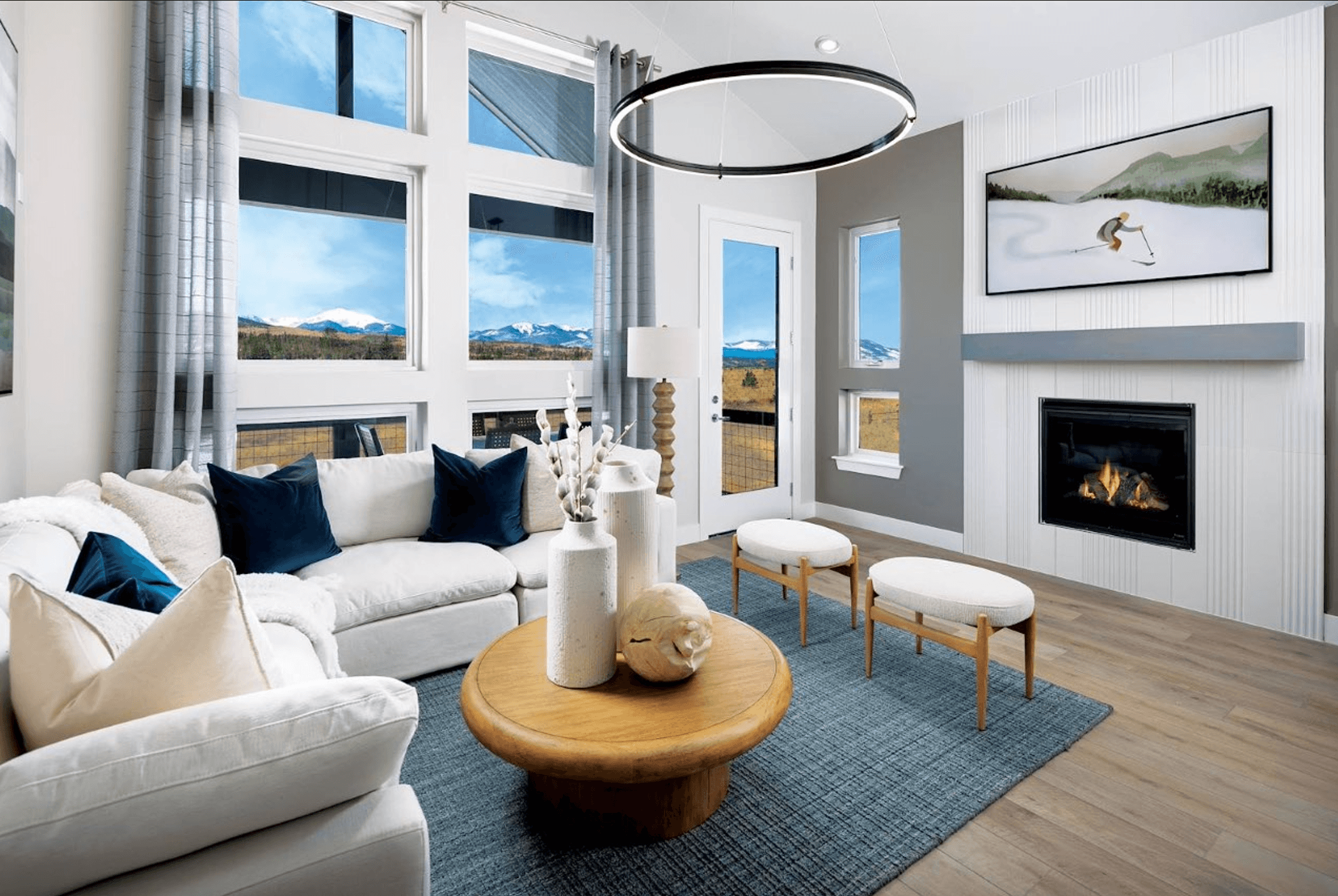 The Kingfisher is a 3-bedroom, 3.5-bath paired home featuring convenient main-floor living. Upper and lower decks extend the living space outdoors, offering a perfect setting to enjoy the beauty of mountain living.